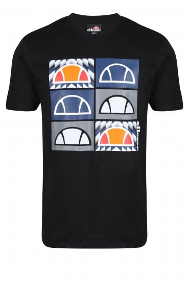 Romal Graphic Print Logo T-Shirt | Black