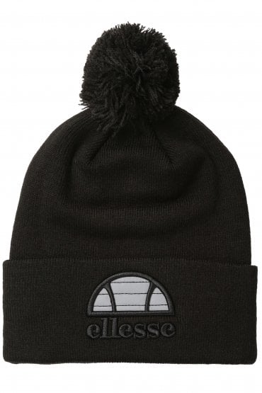 Santi Pom Pom Beanie Hat | Black