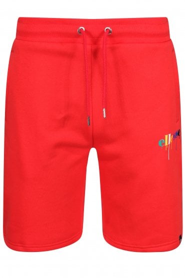 Toni Paint Drip Mens Gym Shorts | Red