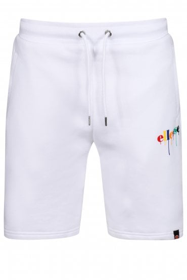 Toni Paint Drip Mens Gym Shorts | White