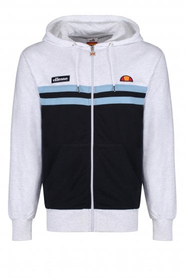 Vedere Zip Through Hoodie | White Marl