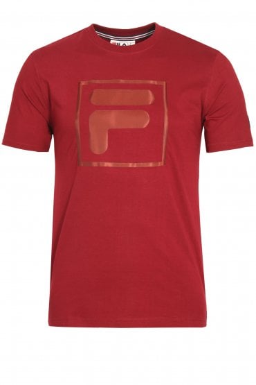 Alexis Tonal Box Logo T-Shirt | Tibetan Red