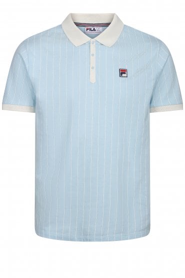 BB1 Striped Men's Polo Shirt | Light Blue