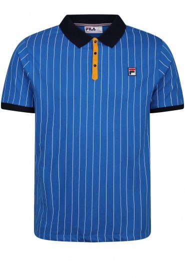 BB1 Striped Men's Polo Shirt | Strong Blue/Peacoat/White