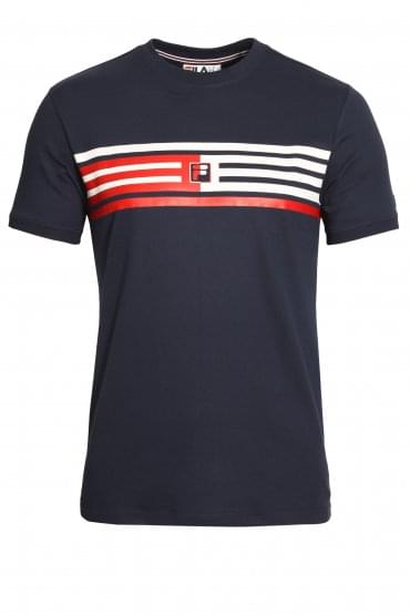 Bruno Panel Crew Neck T-Shirt | Peacoat