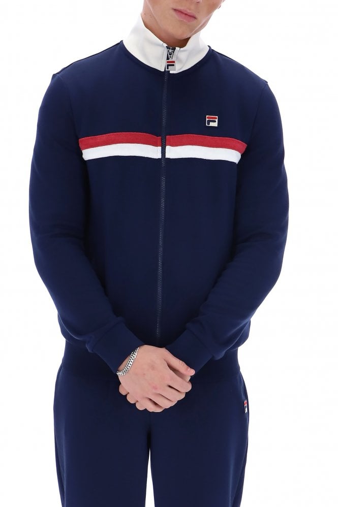 FILA VINTAGE Enrico Men's Track Jacket | Fila Navy Chinese Red White