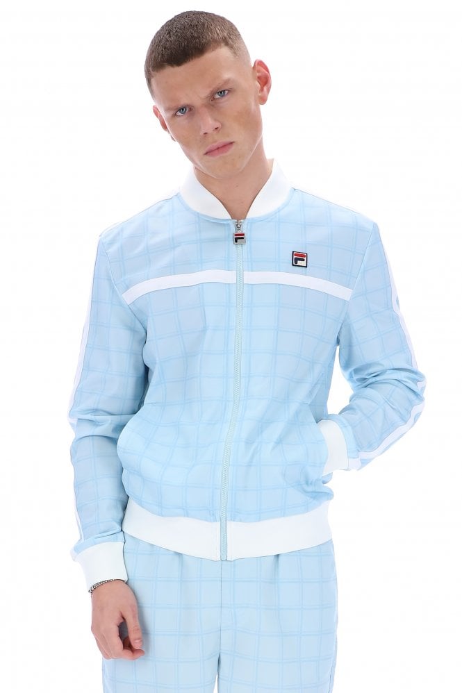 FILA VINTAGE Filippo Wndow Pane Check Casual Men's Track Jacket | Sky Way Fila Navy