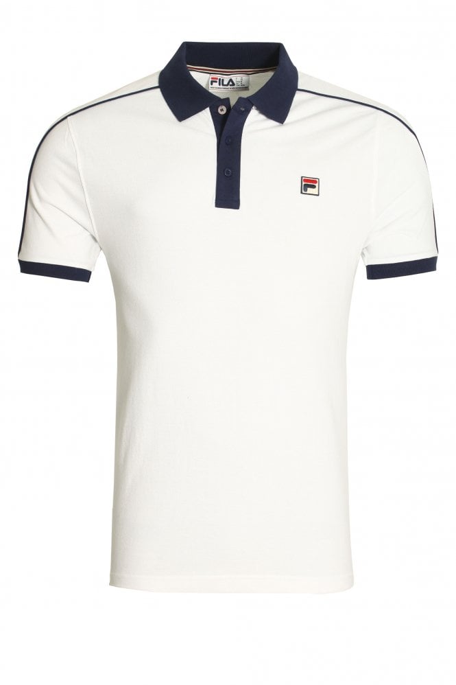 FILA VINTAGE Klein Polo Shirt | White/Peacoat