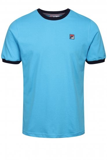 Marconi Essential Ringer Mens T-Shirt - Aquarius Fila Navy