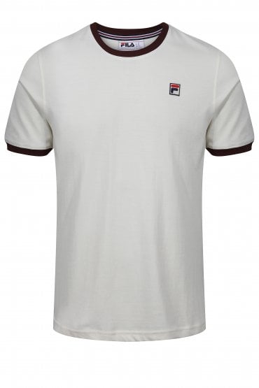Marconi Essential Ringer Mens T-Shirt - Egret Brown Stone