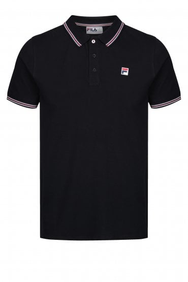 Matcho 4 Tipped Polo Shirt | Black