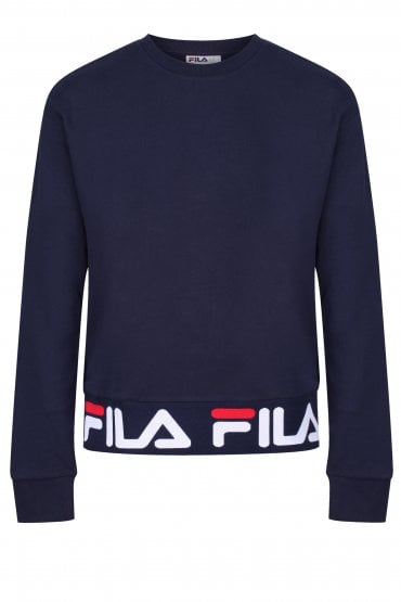 Neil Knitted Rib Cuff Sweatshirt | Navy