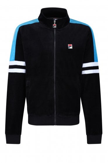 Shay Velour Track Jacket | Black