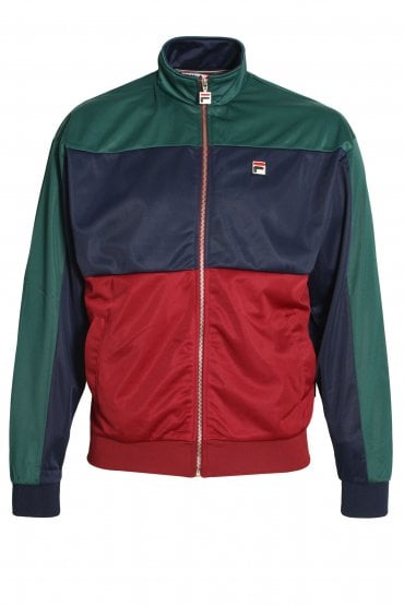 Sterling Cut & Sew Colour Block Track Top | Peacoat/Red/Green