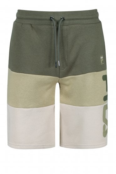 Stu 2 Cut n Sew Logo Jog Shorts | Olive/Khaki/Cement