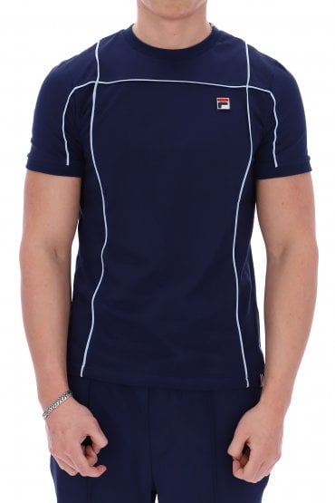 Terri Short Sleeve Crew Neck Men's T-Shirt | Fila Navy