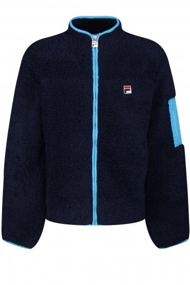 Yaler Sherpa Jacket - Navy/Aquarius