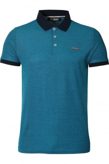 Craft Cotton Pique Polo Shirt Methyl Blue