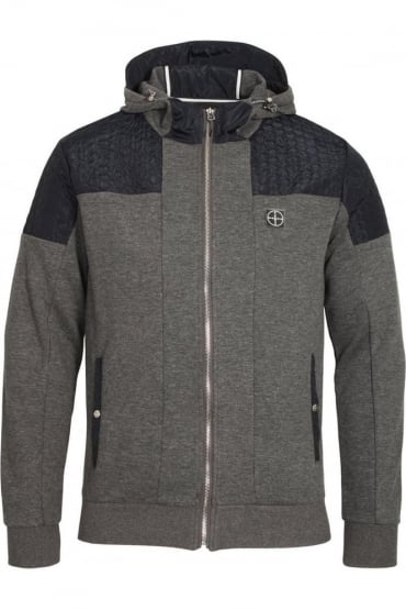 Dynamic Zip Though Hoodie Charcoal Marl