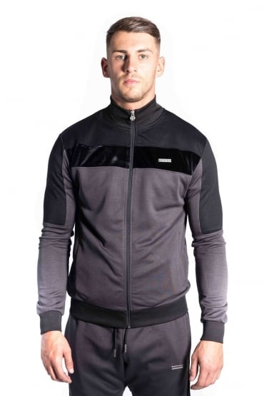 Invictus Funnel Neck Track Jacket | Charcoal