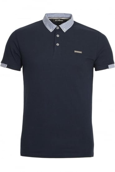 Marina Pique Cotton Polo Shirt | Navy