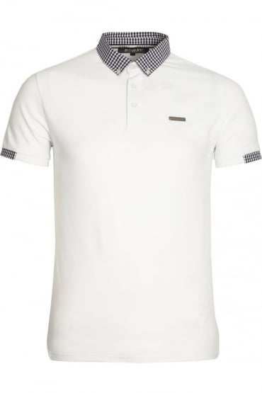 Marina Pique Cotton Polo Shirt | White