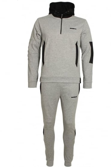 Mineral Mesh Panel Tracksuit Grey Marl