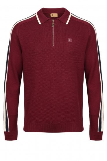 Atlas Long Sleeve Raglan Zip Neck Polo Shirt | Port