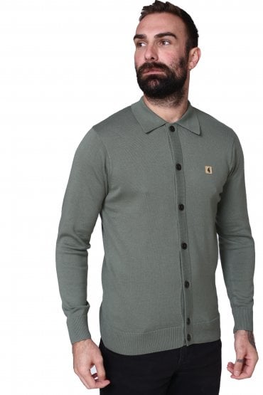 Azima Button Through Knit Cardigan | Khaki