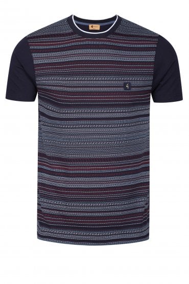 Burbeck Short Sleeve AOP T-Shirt | Navy