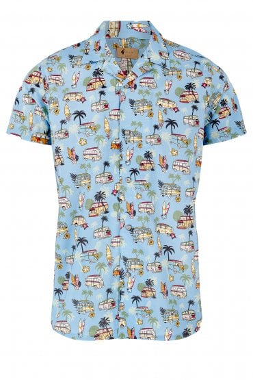 Camper Surf Men's Short Sleeve Cotton Shirt