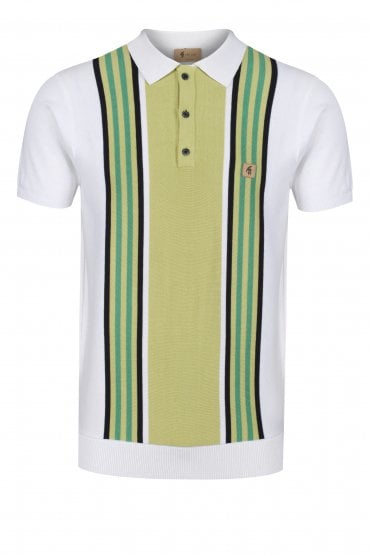 Casbah Multi Stripe Polo Shirt | White