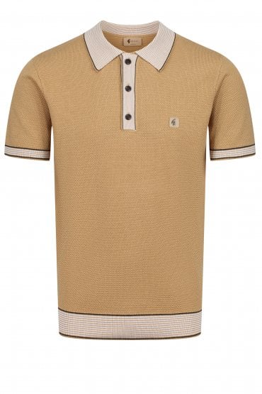 Dicaprio Knitted Polo Shirt | Sand