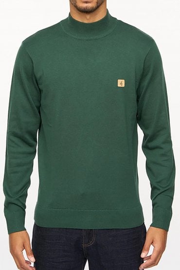 Duke Turtle Neck Fine Knit Men's Sweater | Khaki