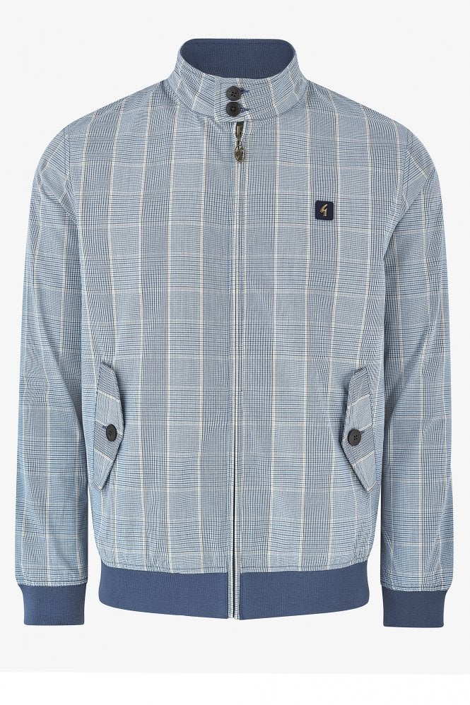 GABICCI Hadrian Men's Check Harrington Bomber Jacket | Delft