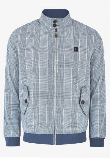 Hadrian Men's Check Harrington Bomber Jacket | Delft
