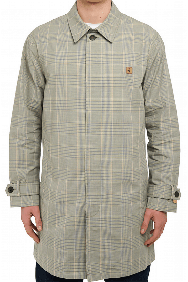 Houghton Fine Check Print Rain Mac | Mint