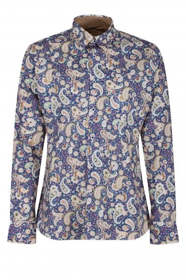 Kraft Long Sleeve Paisley Shirt | Hay