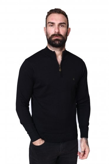 Naxton 1/4 Zip Pullover Sweater | Black
