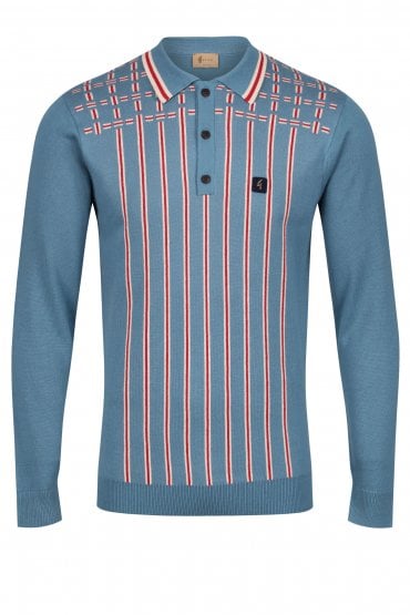 Biome Long Sleeve Polo Shirt | Cadet