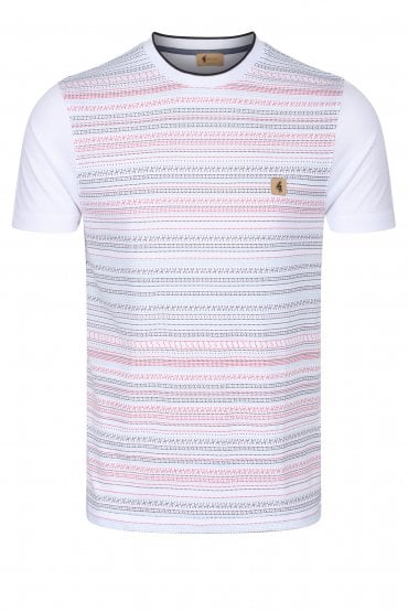 Burbeck Short Sleeve AOP T-Shirt | White