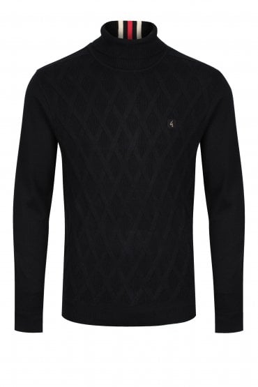 Coaster Polo Neck Sweater | Black
