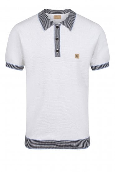 Dicaprio Knitted Polo Shirt | White