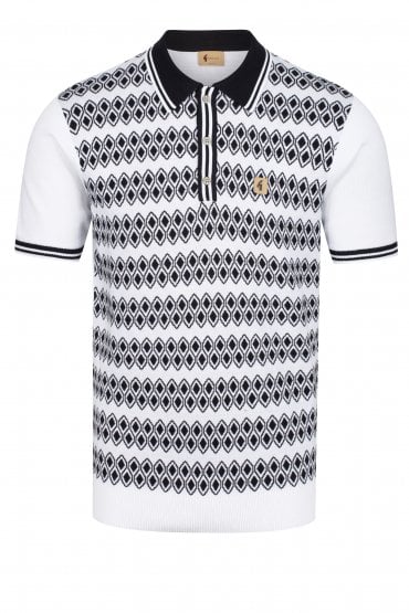 Gable Knitted Polo Shirt | White