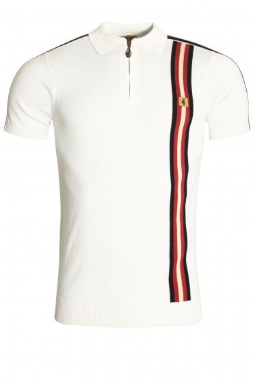 Langton Zipped Polo Shirt | White