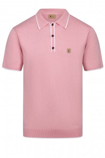 Vintage Lineker Tipped 3 Button Men's Polo Shirt | Nougat