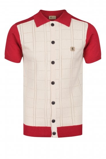 Morgan Airtex Button Though Polo Shirt | Lava