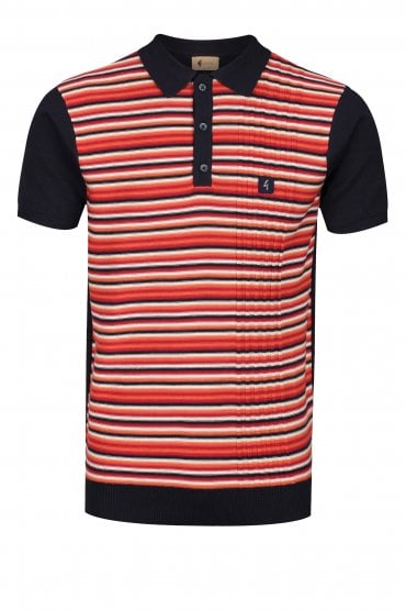 Steptoe Multi Stripe Polo Shirt | Navy