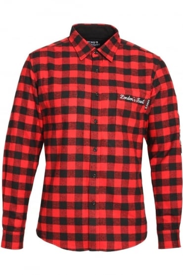 Button Down Shirt Red Check