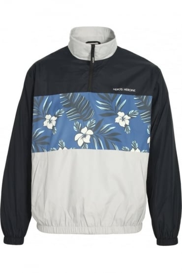Floral Print Over The Head Jacket